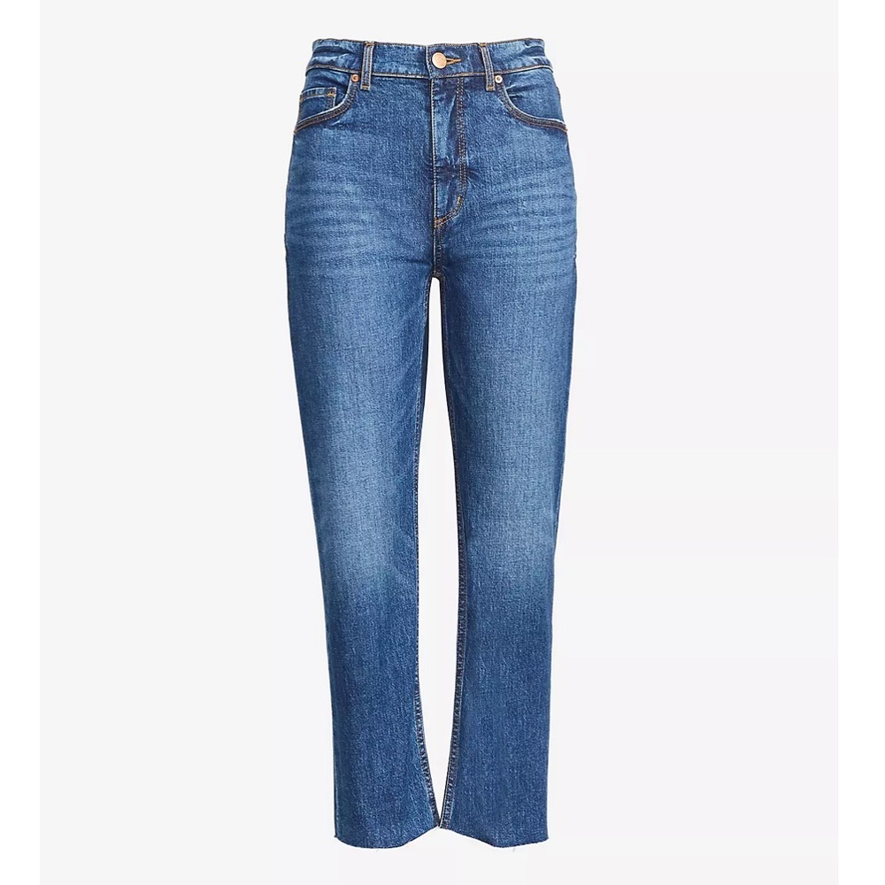 Loft Women's High Waist Straight Crop Jeans Size 00 / 24